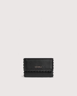 Coccinelle Grained Leather Wallet Leather Lace Medium - White