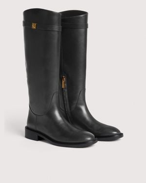 Coccinelle Cowhide-Effect Smooth Leather Boots Pansy - Black
