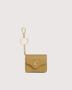 Coccinelle Grained Leather Airpods Case C-Me - Natural