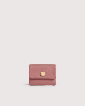 Coccinelle Grained Leather Wallet C-Me Softy Small - Pink