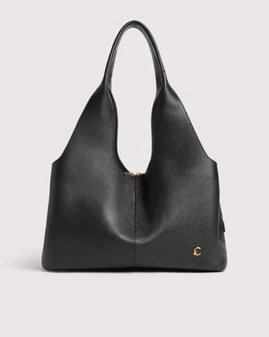 Coccinelle Grained Leather Tote Bag Nell Large - Black
