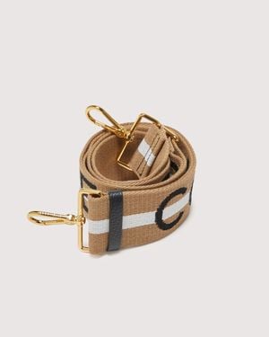 Coccinelle Fabric Shoulder Strap Logo - Metallic