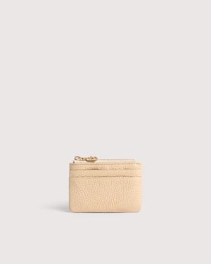 Coccinelle Grained Leather Card Holder C-Me Softy - Natural