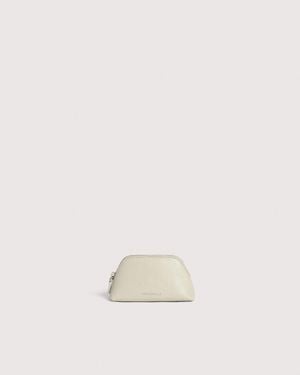 Coccinelle Grained Leather Make-Up Bag Helga Mini - Natural