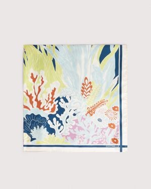 Coccinelle Silk Foulard Ocean Depth - Blue