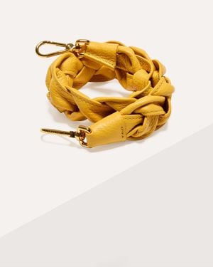 Coccinelle Plaited Leather Shoulder Strap Boheme - Metallic