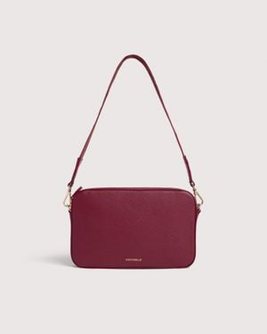 Coccinelle Grained Leather Crossbody Bag Tebe - Pink