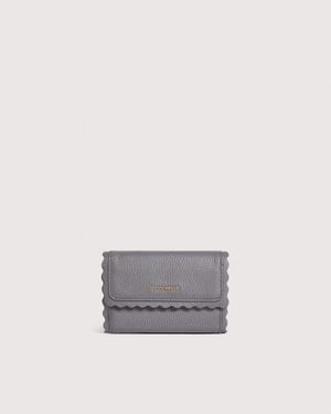 Coccinelle Grained Leather Wallet Leather Lace Medium - White