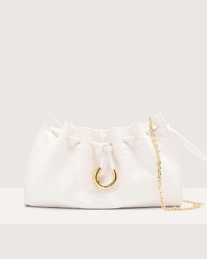 Coccinelle Smooth Leather Clutch Bag Isabela - Natural