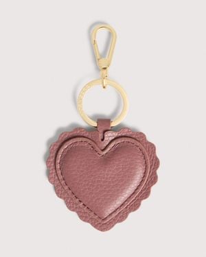 Coccinelle Schlüsselanhänger Aus Genarbtem Leder Leather Lace - Pink
