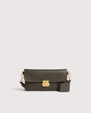 Coccinelle Grained Leather Minibag C-Me Lock Mini - White
