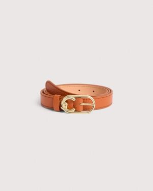 Coccinelle Grained Leather Belt C-Me - White