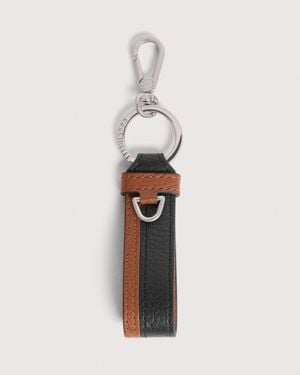 Coccinelle Leather And Metal Key Ring Smart To Go - White