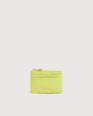 Coccinelle Grained Leather Card Holder C-Me Small - Yellow