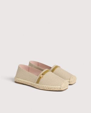 Coccinelle Canvas And Smooth Leather Espadrilles C-Easy - Natural