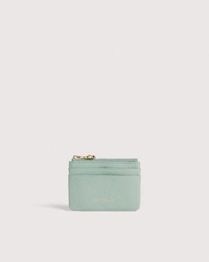 Coccinelle Grained Leather Card Holder C-Me Small - Green