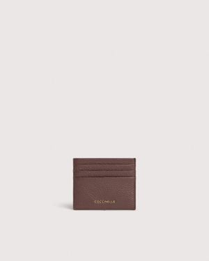Coccinelle Grainy Leather Card Holder Metallic Small - Multicolour