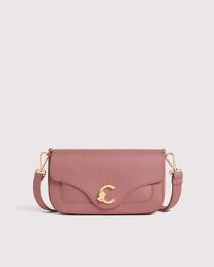 Coccinelle Grained Leather Shoulder Bag C-Me Medium - Pink