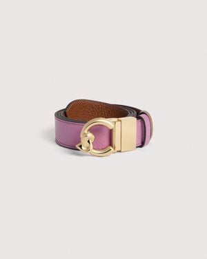 Coccinelle Grained Leather Belt C-Me - Pink