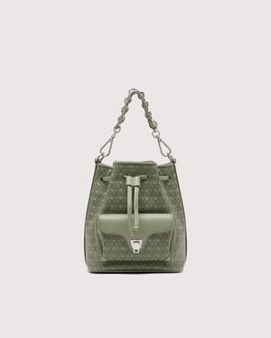 Coccinelle Monogram Coated Canvas Bucket Bag Beat Generation Coated Monogram Small - Green