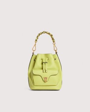 Coccinelle Grained Leather Bucket Bag Beat Generation Small - Metallic