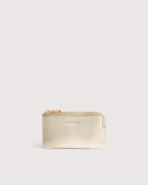 Coccinelle Grained Leather Coin Purse C-Me Small - Natural