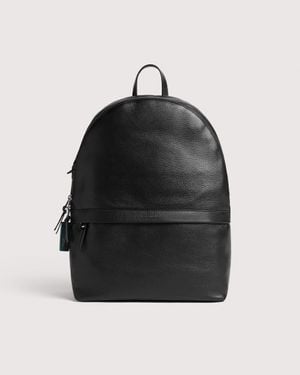 Coccinelle Rucksack Aus Genarbtem Leder Smart To Go Soft - Schwarz