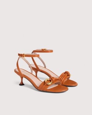 Coccinelle Smooth Leather Sandals Finn - Pink