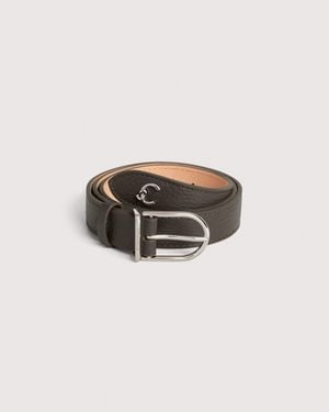 Coccinelle Grained Leather Belt Slim Buckle - Multicolor