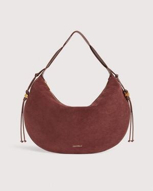 Coccinelle Suede Shoulder Bag Thess Large - Pink
