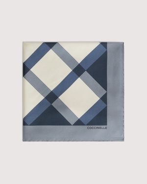 Coccinelle Silk Foulard Cross Vichy - Blue