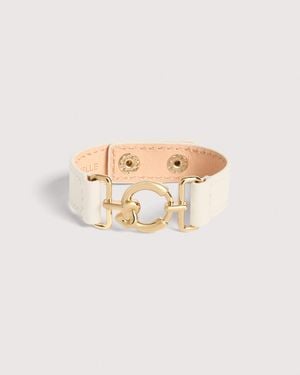 Coccinelle Grained Leather Bracelet C-Me - Natural