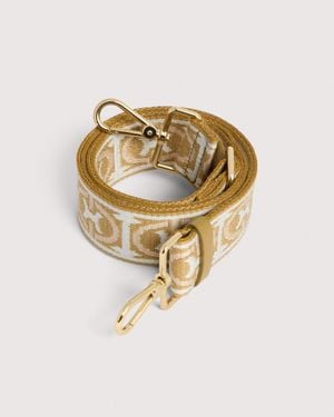 Coccinelle Fabric Shoulder Strap Monogram - Metallic