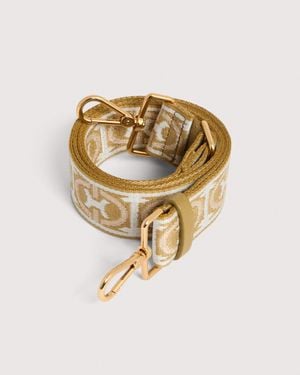 Coccinelle Jacquard Fabric Shoulder Strap Monogram - Metallic