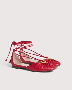 Coccinelle Smooth Leather Sandals Finn - Pink