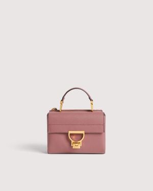 Coccinelle Grained Leather Handbag Arlettis Small - Pink