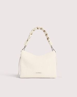 Coccinelle Shells Textured Fabric Handbag Boheme Small - Natural