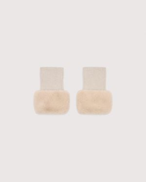 Coccinelle Angora-Blend Gloves Ivette - Natural