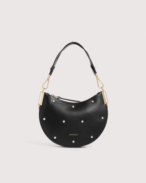 Coccinelle <P>Smooth Leather Shoulder Bag With Pearls</P> Sunup Small - Black