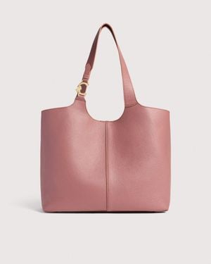 Coccinelle Grained Leather Tote Bag C-Easy Large - Pink