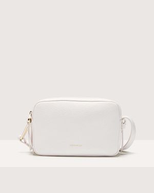 Coccinelle Grained Leather Crossbody Bag Malory Small - White