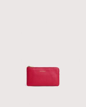 Coccinelle Grained Leather Pouch C-Me Softy Small - Pink