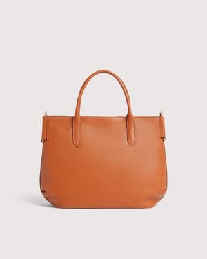 Coccinelle Grained Leather Handbag Rebekka Small - Orange