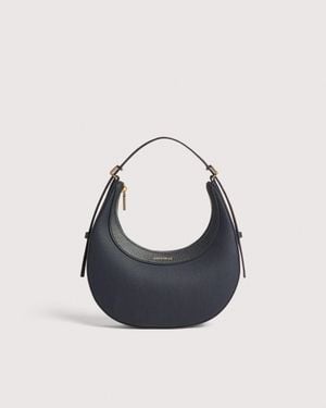 Coccinelle Waxed Fabric And Grained Leather Minibag Whisper Mini - Blue
