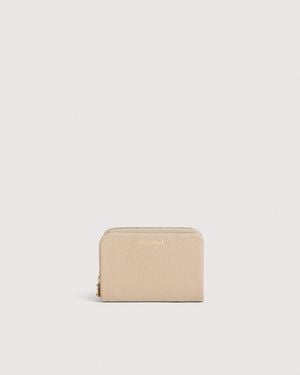 Coccinelle Small Grained Leather Wallet C-Me Medium - Natural