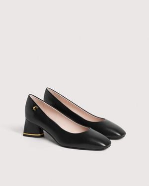 Coccinelle Smooth Leather Court Shoes C-Everyday - Black
