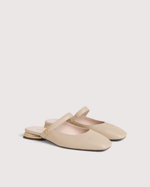 Coccinelle Smooth Leather Clogs C-Everyday - Natural