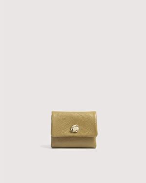 Coccinelle Grained Leather Wallet C-Me Softy Small - Natural