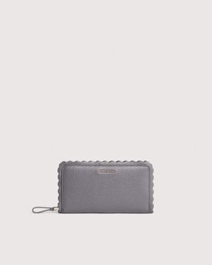 Coccinelle Grained Leather Wallet Leather Lace Large - White