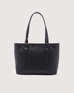 Coccinelle Grained Leather Tote Bag Malory Medium - Black